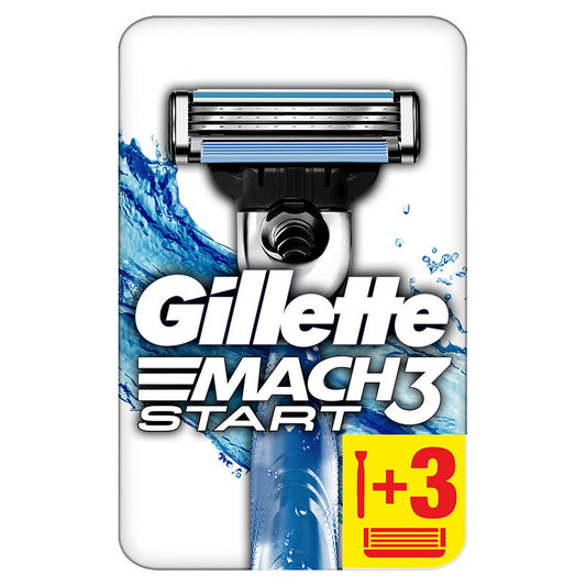 Gillette Mach3 Start Tıraş Makinesi + Yedek Tıraş Bıçağı 3'lü