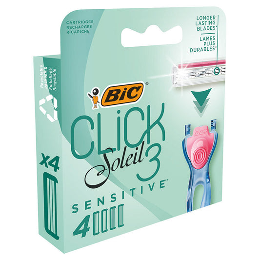 Bic Soleil Click 3 Sistem Kadın Tıraş Bıçağı 4'lü Yedek Kartuş
