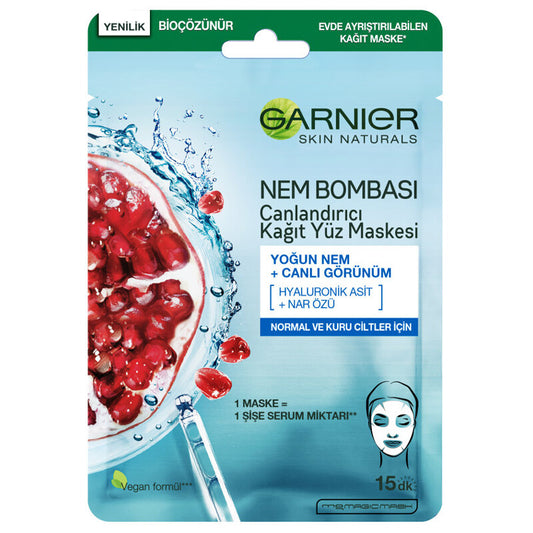 Garnier Nem Bombası Canlandırıcı Kağıt Maske 28 gr