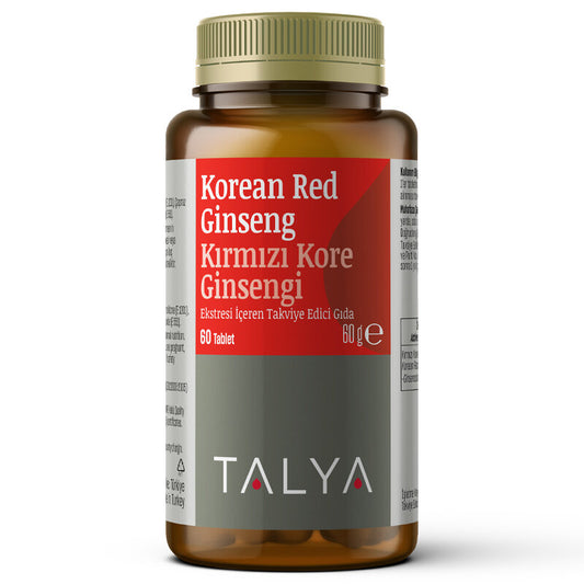 Talya Kırmızı Kore Ginsengi Ekstresi İçeren Takviye Edici Gıda 60 Tablet