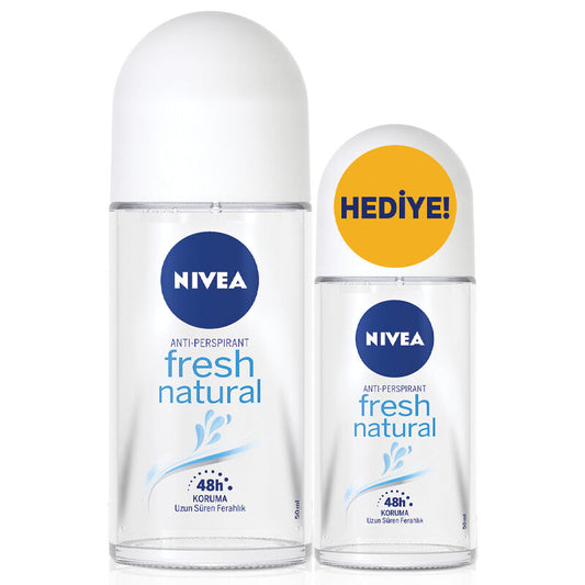 Nivea Fresh Natural Kadın Deodorant Roll-on 50 ml + Mini Deodorant Roll-on 25 ml
