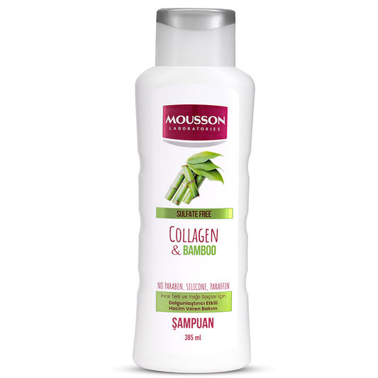 Mousson Kolajen & Bambu İçeren Yoğunlaştırıcı Hacim Veren Sülfatsız Saç Bakım Şampuanı 385 ml
