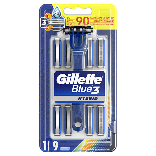 Gillette Blue 3 Hybrid Makine + 9 Yedek Başlık