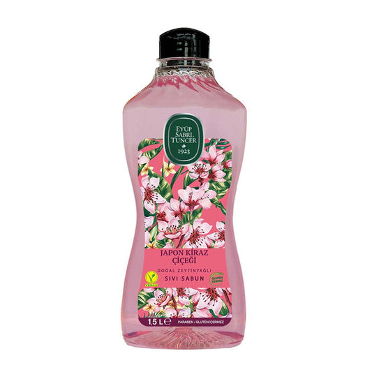Eyüp Sabri Tuncer Japon Kiraz Çiçeği Doğal Zeytinyağlı Sıvı Sabun 1.5 L