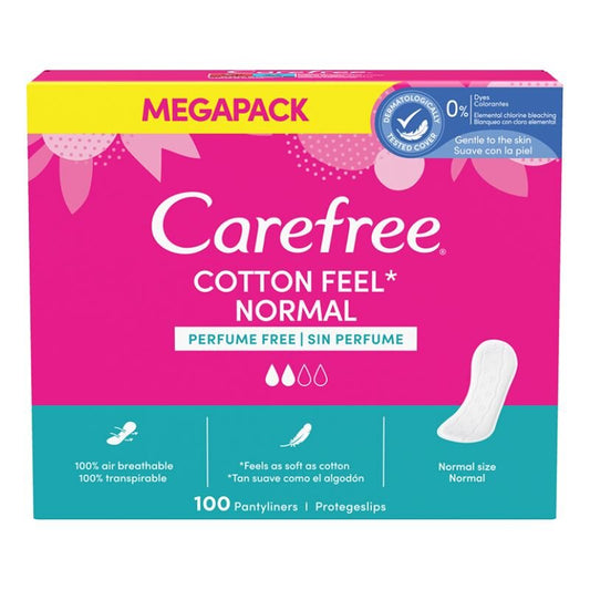 Carefree Cotton Feel Normal Parfümsüz Günlük Ped 100'lü
